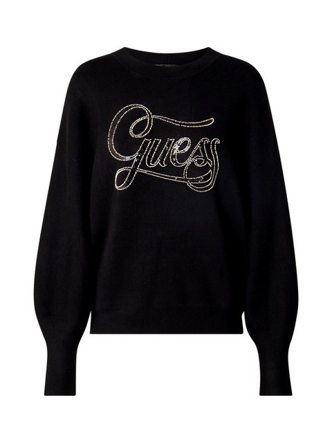 Guess Rundhalspullover LAURA (1-tlg) Ziersteine günstig online kaufen