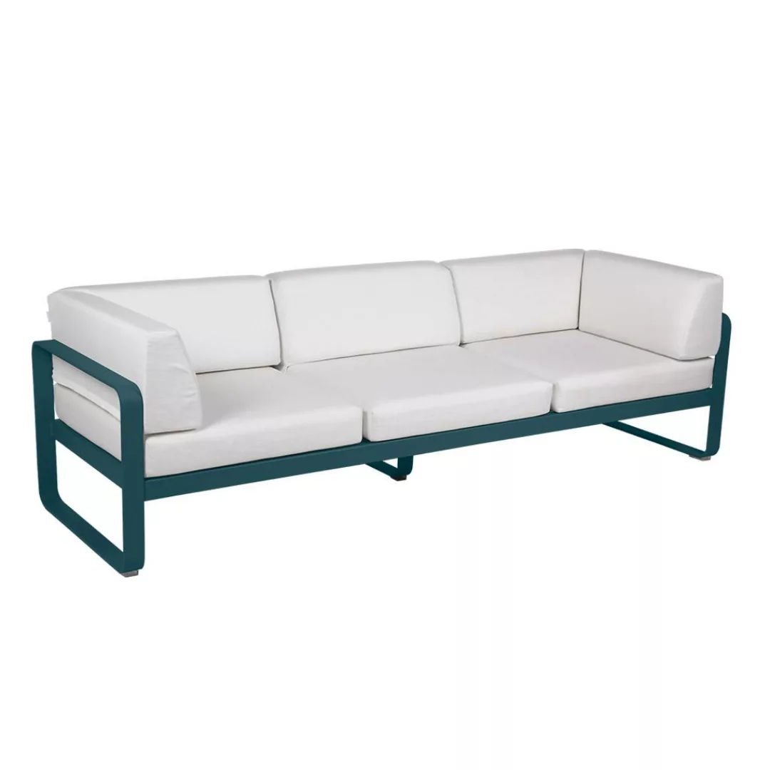 Bellevie 3-Sitzer Club Sofa Outdoor 21 Acapulcoblau 81 Grauweiß günstig online kaufen