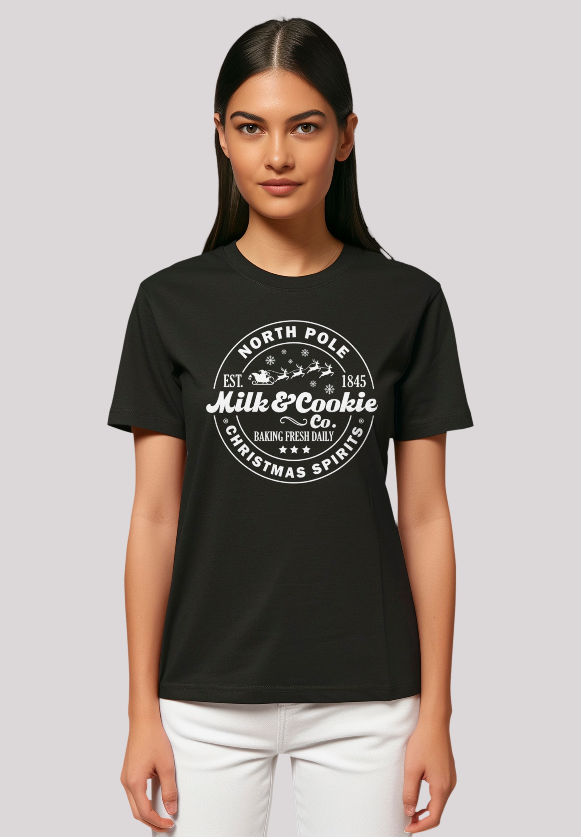 F4NT4STIC T-Shirt "Milk and Cookie Bakery Retro Weihnachten", Premium Quali günstig online kaufen