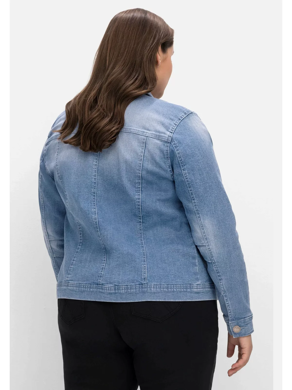 Sheego Jeansjacke "Große Größen", ohne Kapuze, in modisch kurzer Form günstig online kaufen