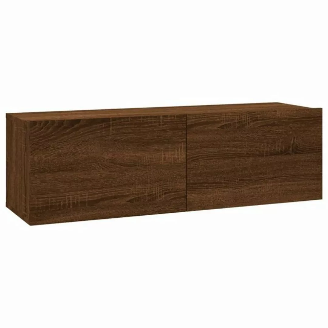 furnicato TV-Schrank TV-Wandschrank Braun Eiche 100x30x30 cm Holzwerkstoff günstig online kaufen