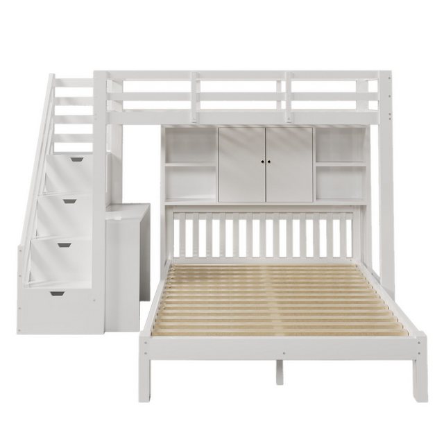 Odikalo Etagenbett Kinderbett mit Lagerregal, 90*200+140*200cm Ohne Matratz günstig online kaufen