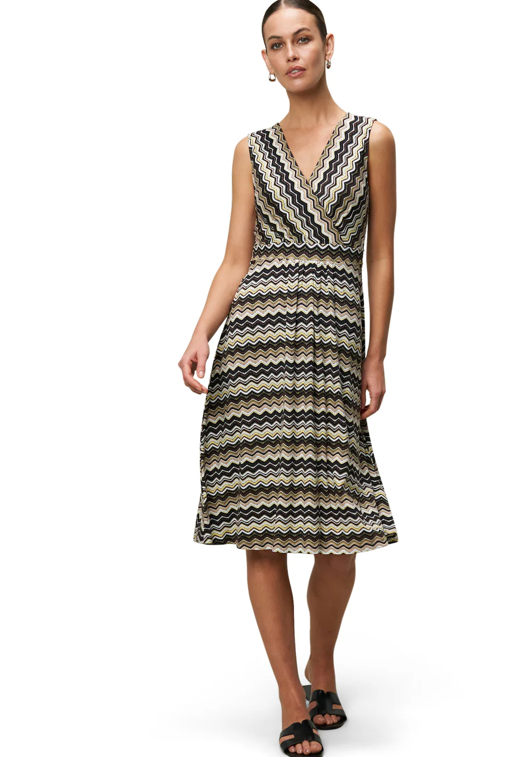 Zero Midikleid "zero Damen Sommerkleid Midikleid mit Zickzackmuster", Wicke günstig online kaufen