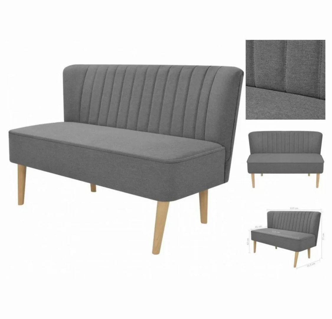 vidaXL Sofa Sofa Stoff 117 x 55,5 x 77 cm Hellgrau günstig online kaufen