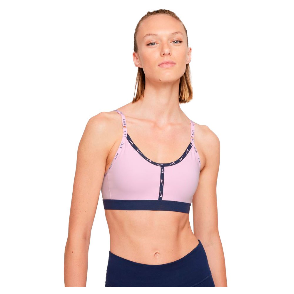 Nike Dri Fit Indy Padded Logo Sports Bh L Regal Pink / Midnight Navy / Whit günstig online kaufen