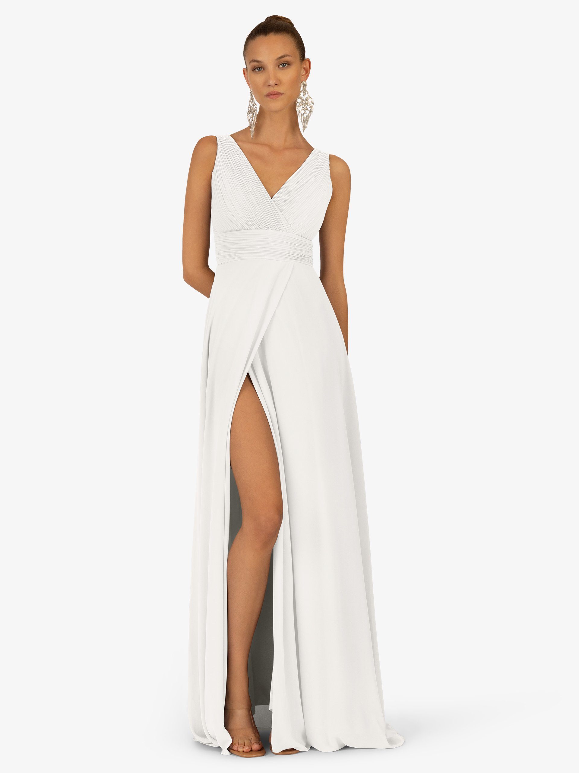 Kraimod Abendkleid mit V-ausschnitt vorne und günstig online kaufen