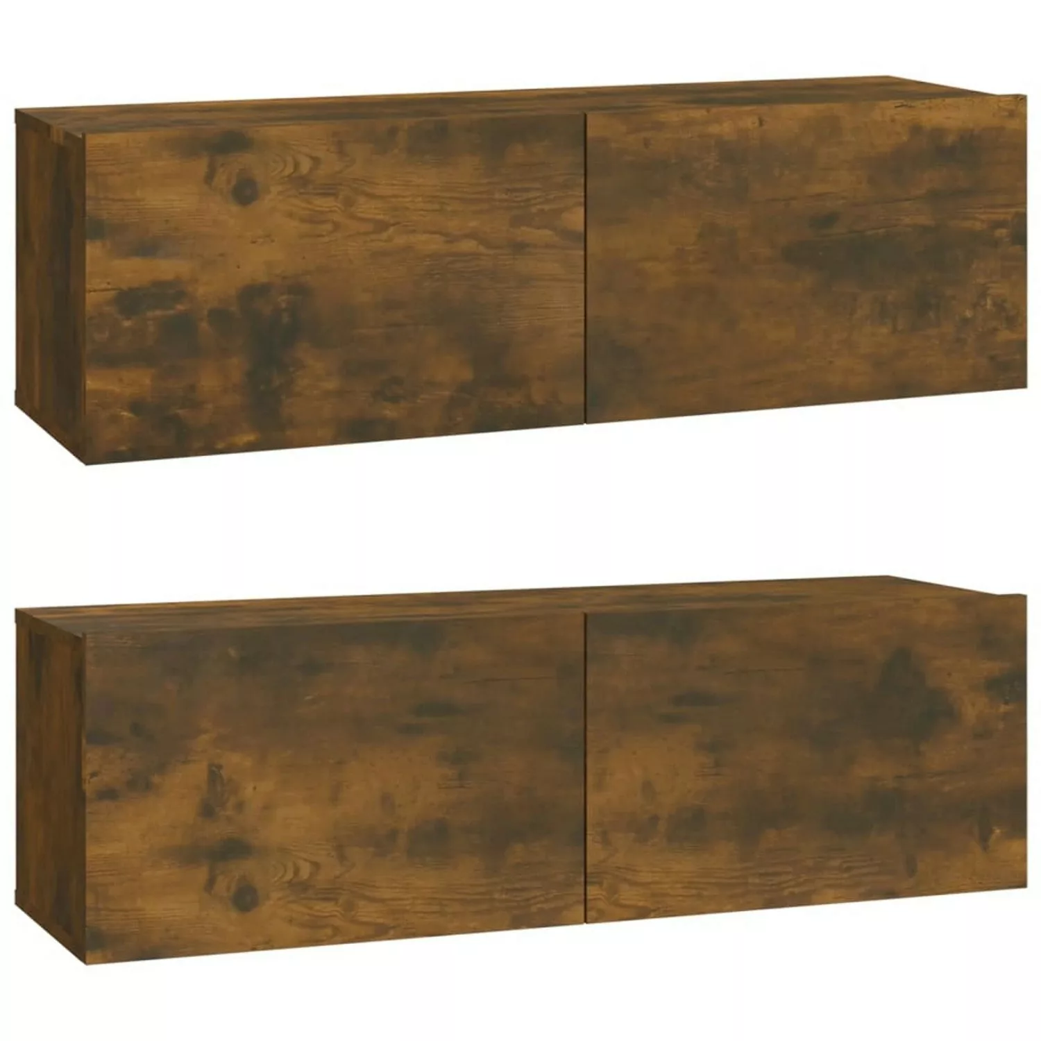 vidaXL TV-Schrank TV-Wandschränke 2 Stk Räuchereiche 100x30x30 cm Spanplatt günstig online kaufen