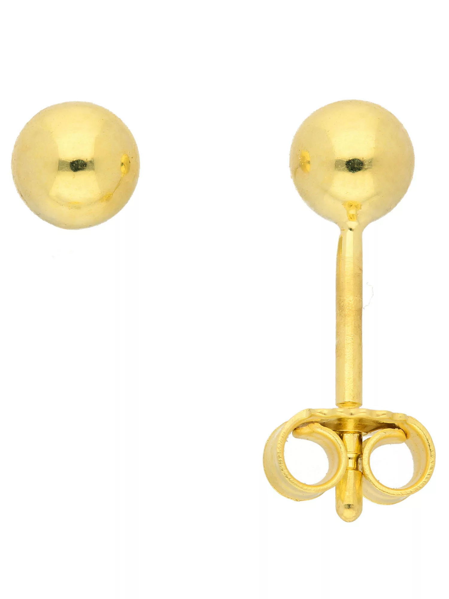 Adelia´s Paar Ohrhänger "585 Gold Ohrringe Ohrstecker Ø 4 mm", Goldschmuck günstig online kaufen
