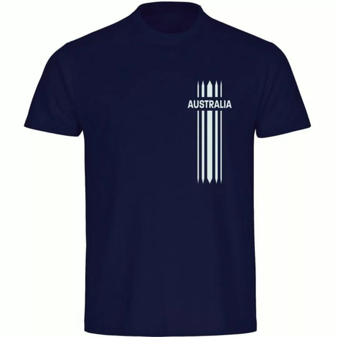 multifanshop T-Shirt Herren Australia - Streifen - Männer günstig online kaufen