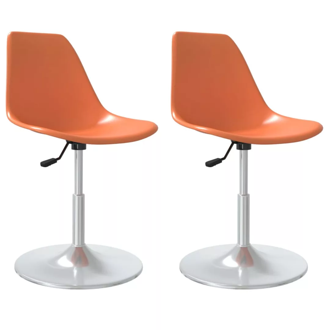 Vidaxl Esszimmerstühle 2 Stk. Drehbar Orange Pp günstig online kaufen