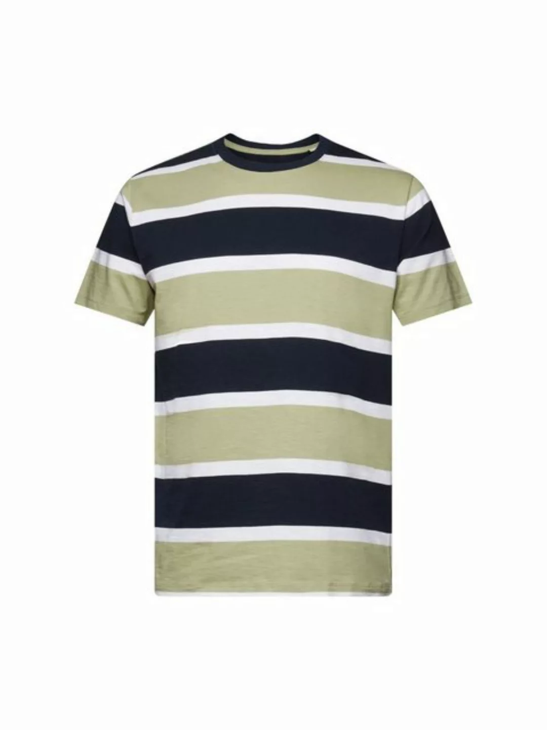 Esprit T-Shirt Gestreiftes Jersey T-Shirt, 100 % Baumwolle (1-tlg) günstig online kaufen