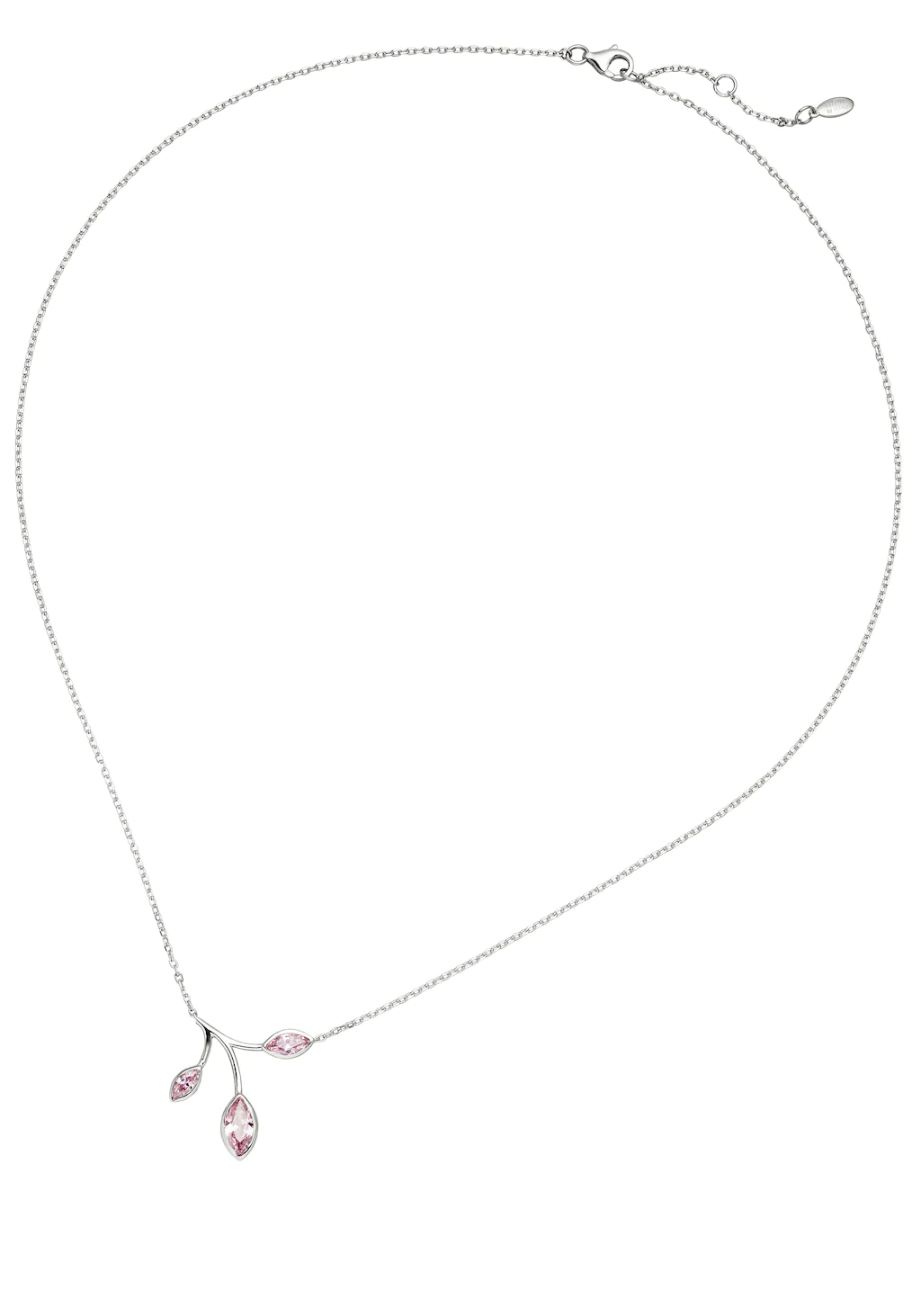 JOBO Kette mit Anhänger "Halskette mit rosa Zirkonia", 925 Silber rhodinier günstig online kaufen