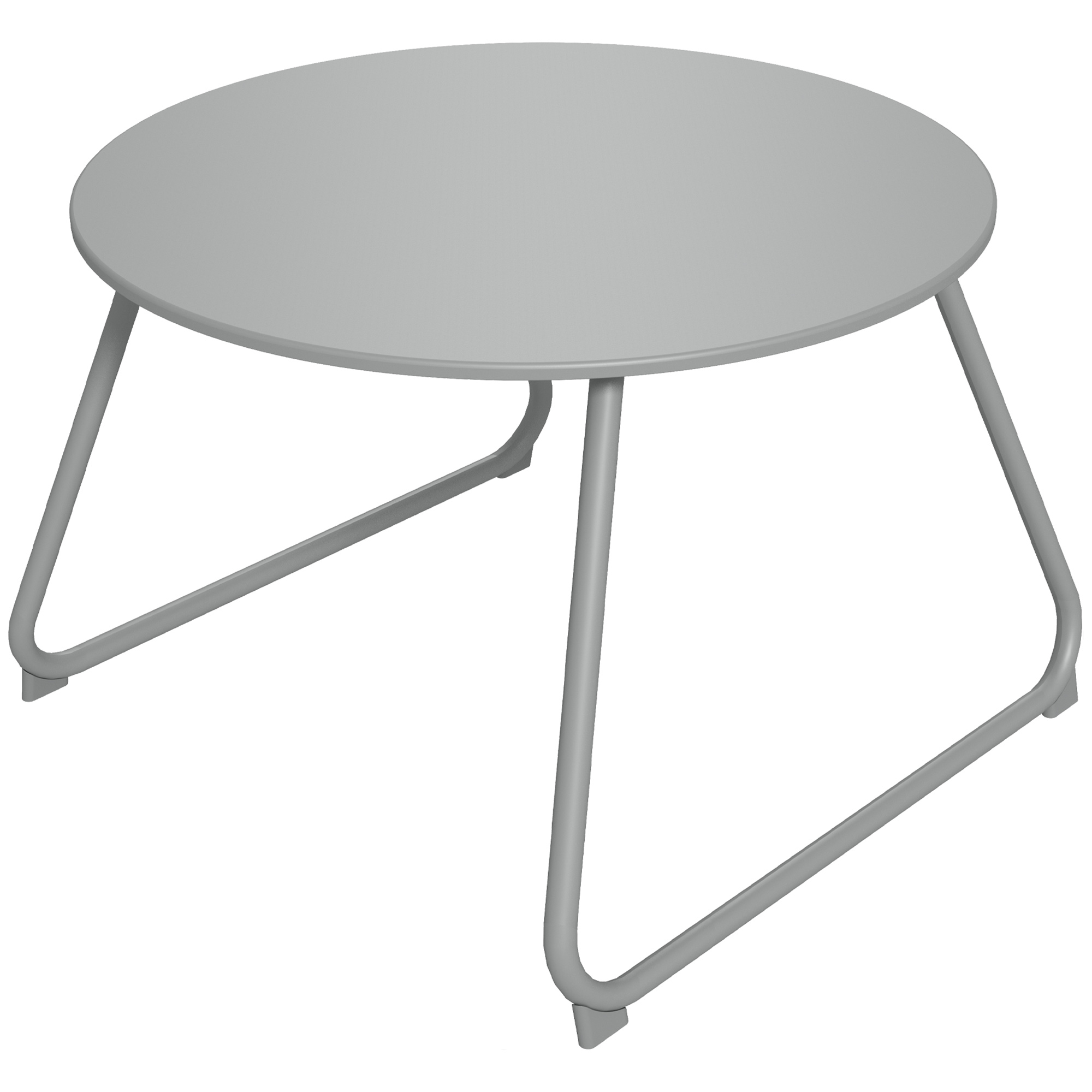 Outsunny Gartencouchtisch rund, Außentisch, Ø60 cm, verstellbare rutschfest günstig online kaufen