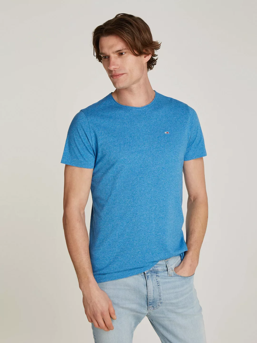 Tommy Jeans T-Shirt TJM SLIM JASPE C NECK Classics Slim Fit mit Markenlabel günstig online kaufen