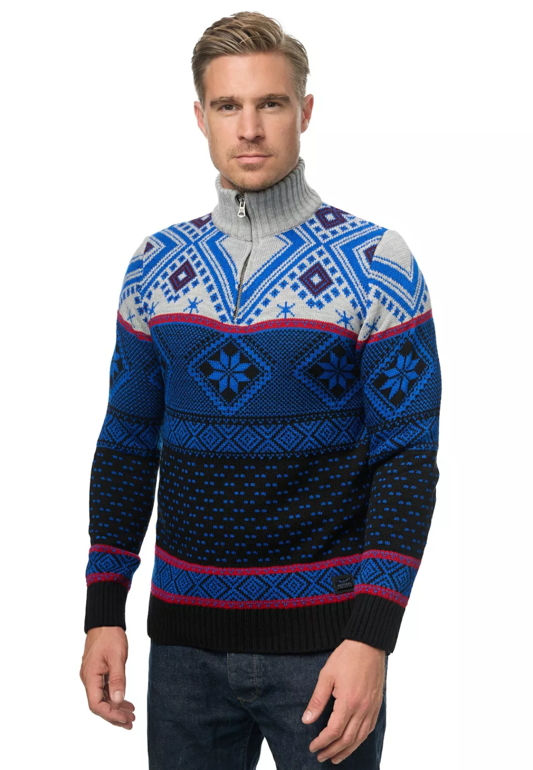 Rusty Neal Strickpullover, mit winterlichem Muster günstig online kaufen