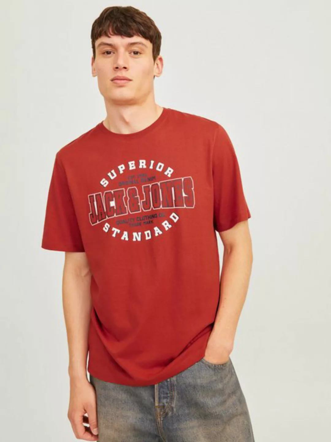 Jack & Jones Rundhalsshirt JJELOGO TEE SS O-NECK 2 COL AW24 SN günstig online kaufen