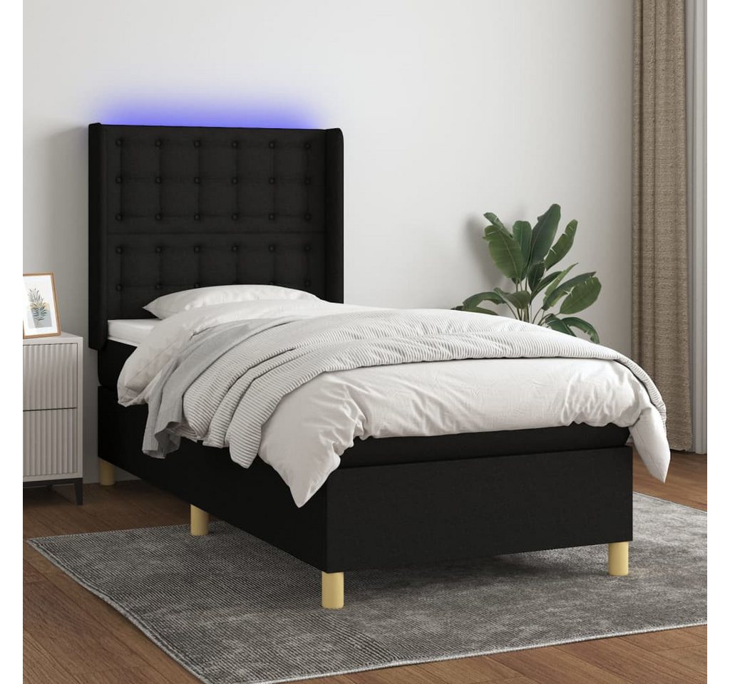 vidaXL Boxspringbett Bett Boxspringbett mit Matratze und LED Stoff (90 x 19 günstig online kaufen