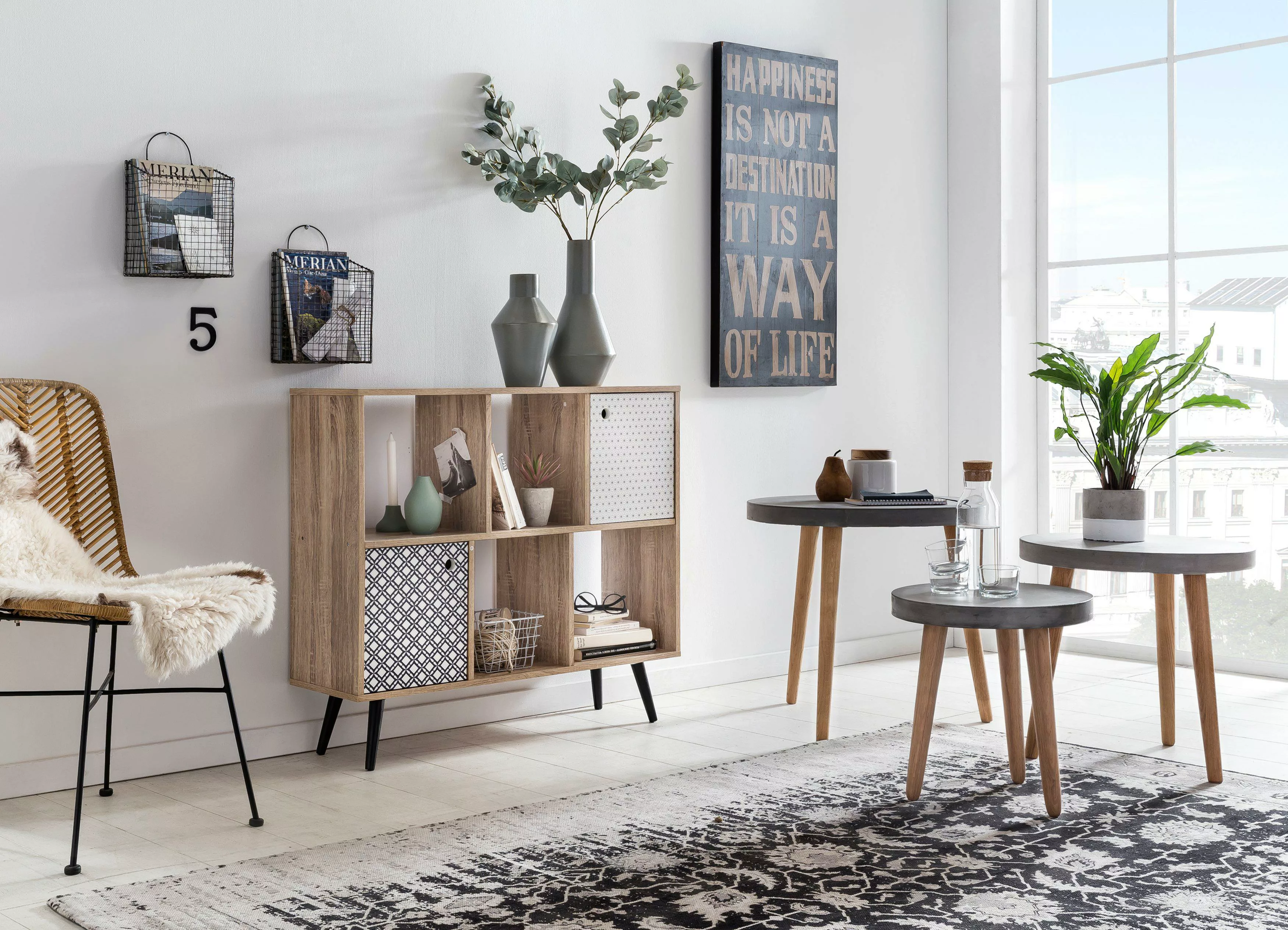 SIT Sideboard "Mailbox", mit Dekoroberflächen im Scandi Look, Shabby Chic, günstig online kaufen