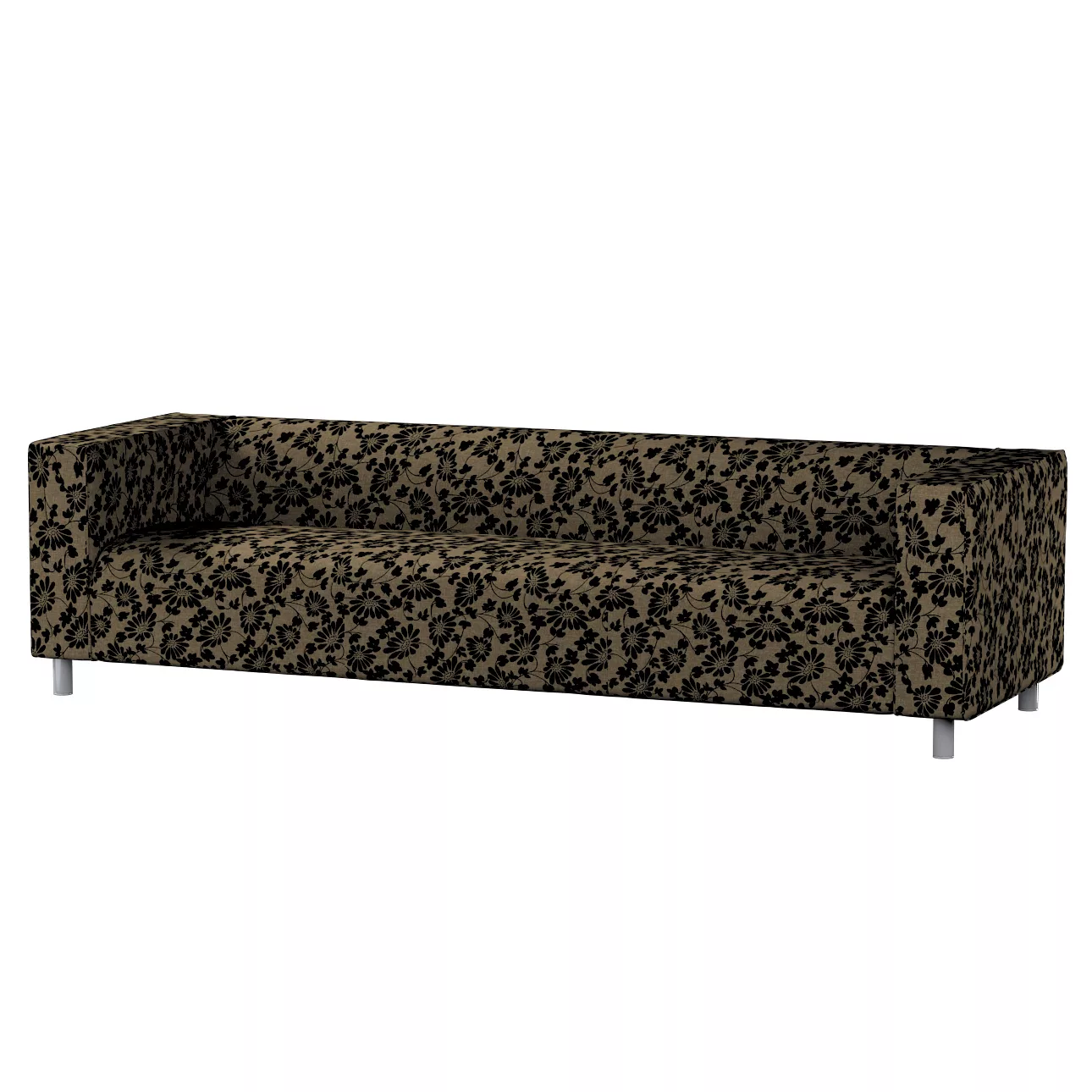 Bezug für Klippan 4-Sitzer Sofa, beige-schwarz, Bezug für Klippan 4-Sitzer, günstig online kaufen