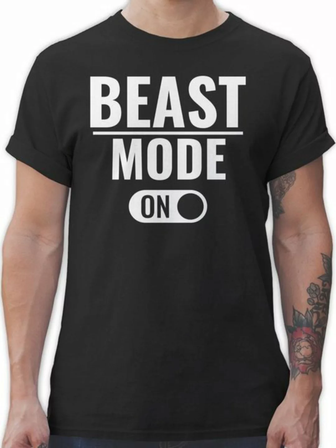 Shirtracer T-Shirt Beast Mode ON Fitness & Workout günstig online kaufen