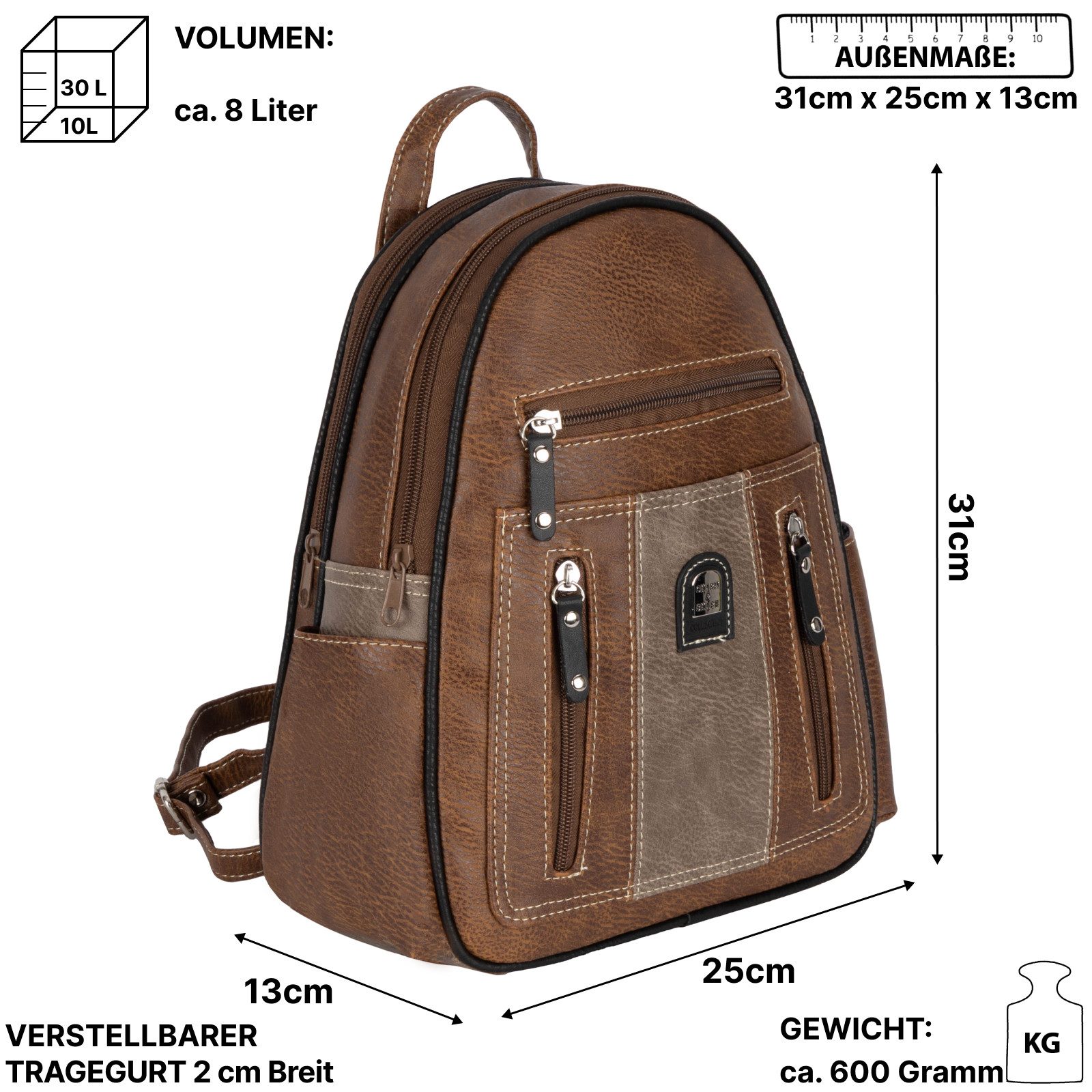 EAAKIE Rucksack Cityrucksack Damenrucksack Tagesrucksack Stadt günstig online kaufen