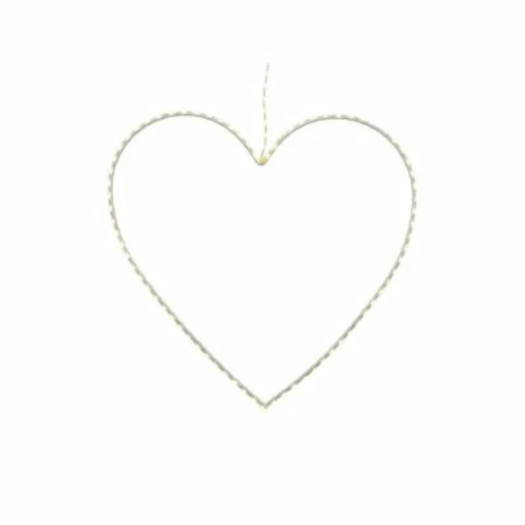 MARELIDA LED Herz Metallherz Hängedeko Außen beleuchtet D: 38cm weiß  Erwac günstig online kaufen