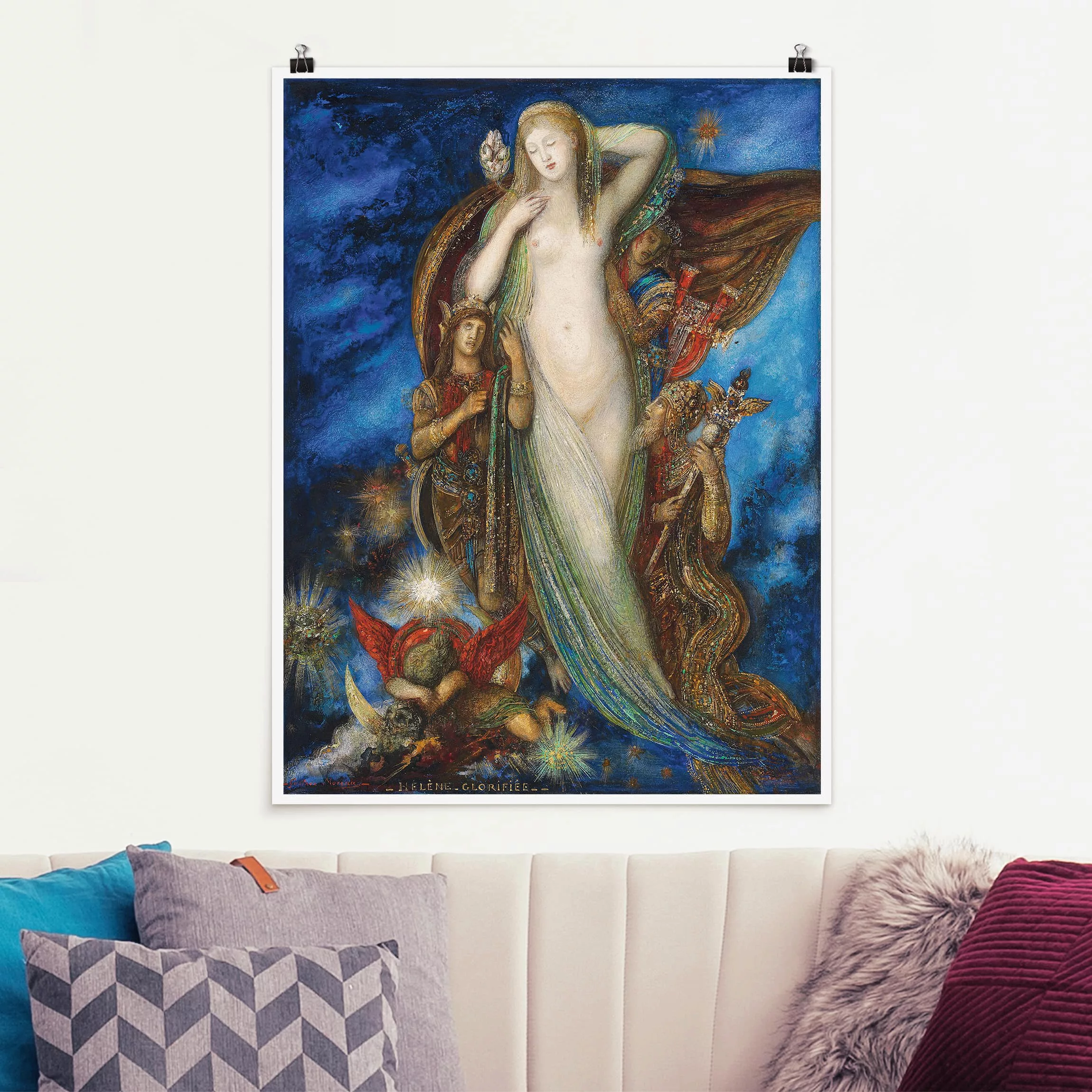Poster Kunstdruck - Hochformat Gustave Moreau - Verherrlichung Helenas günstig online kaufen