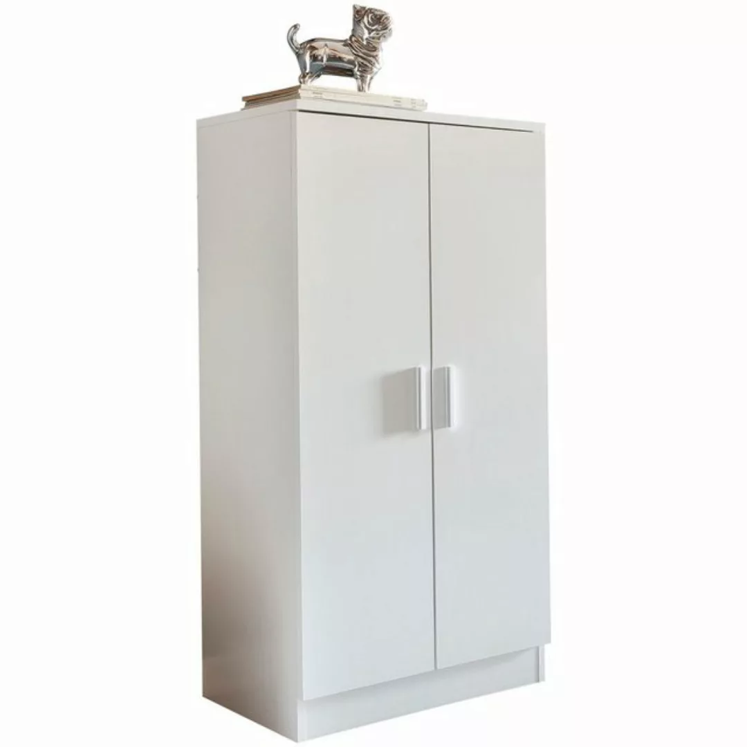 Wohnling Schuhschrank WL5.269 (mit 2 Türen Weiß 55x108x35 cm, Schuhregal Ho günstig online kaufen