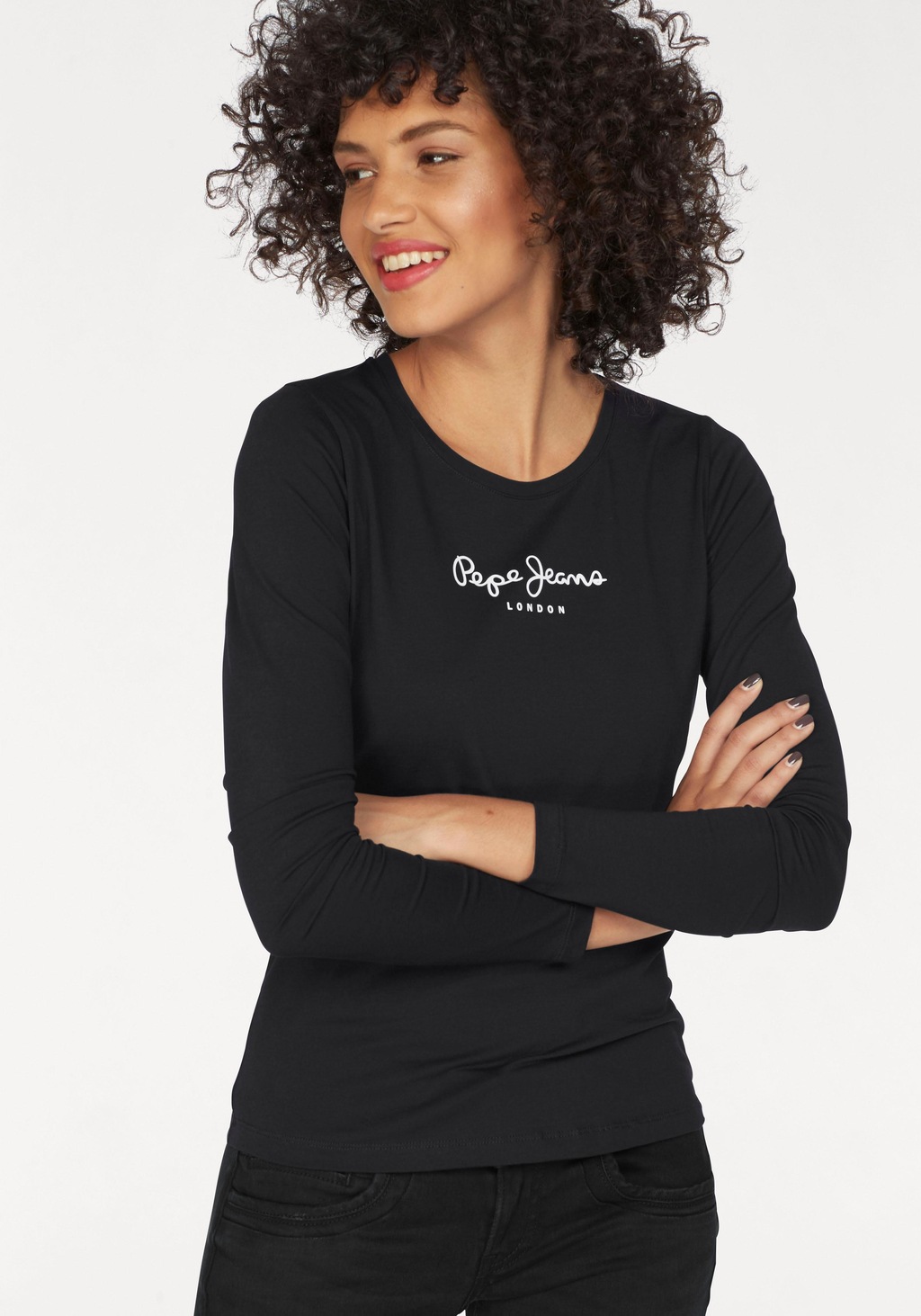 Pepe Jeans Langarmshirt "NEW VIRGINA L/S", mit Logo-Print günstig online kaufen