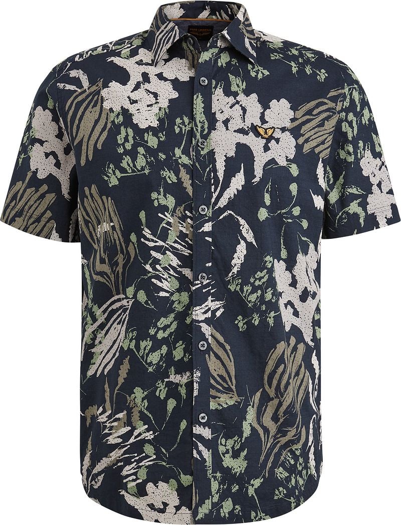 PME Legend Short Sleeve Hemd Druck Navy - Größe XXL günstig online kaufen