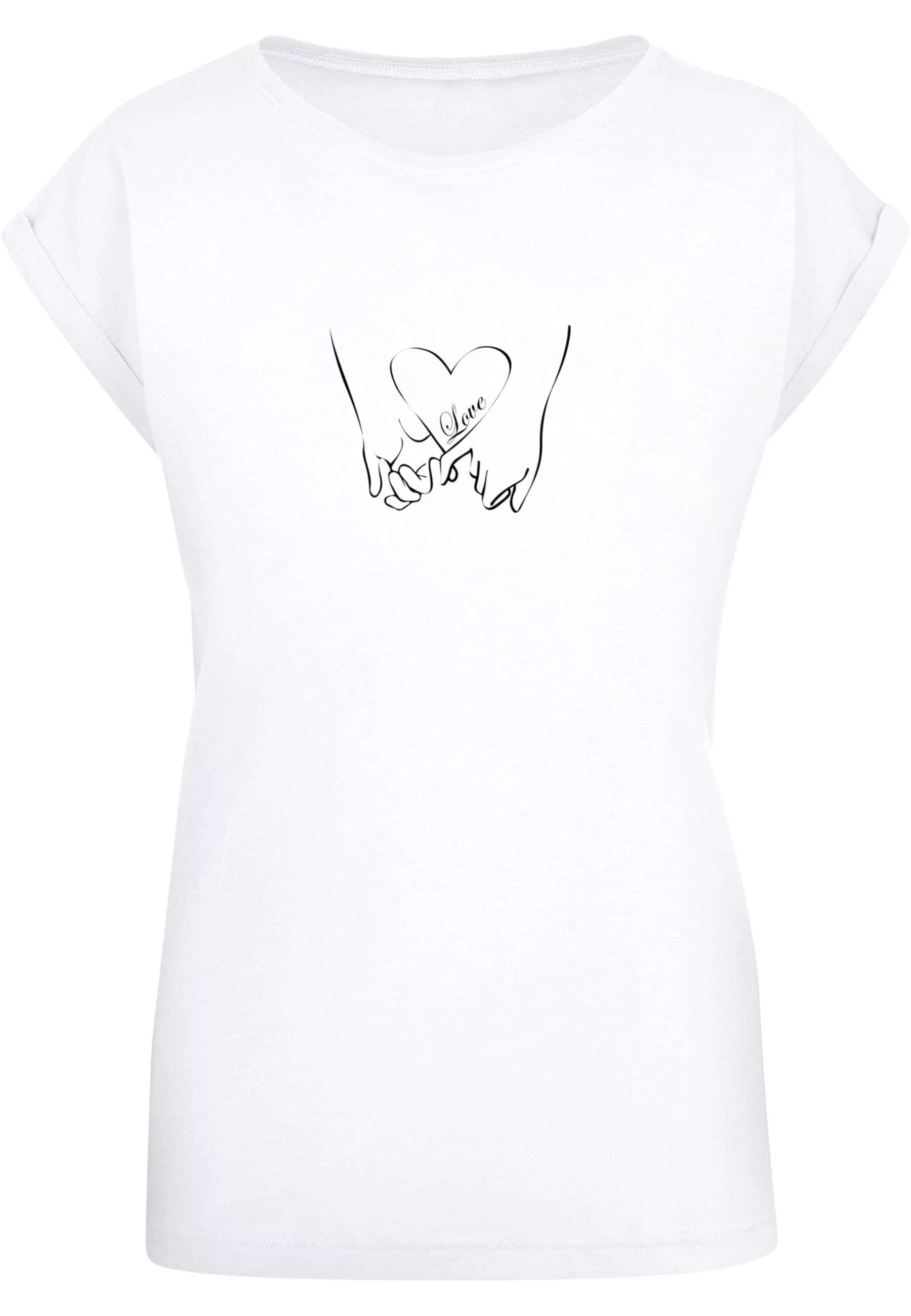 Merchcode T-Shirt "Merchcode Damen Ladies Love 2 Extended Shoulder Tee" günstig online kaufen