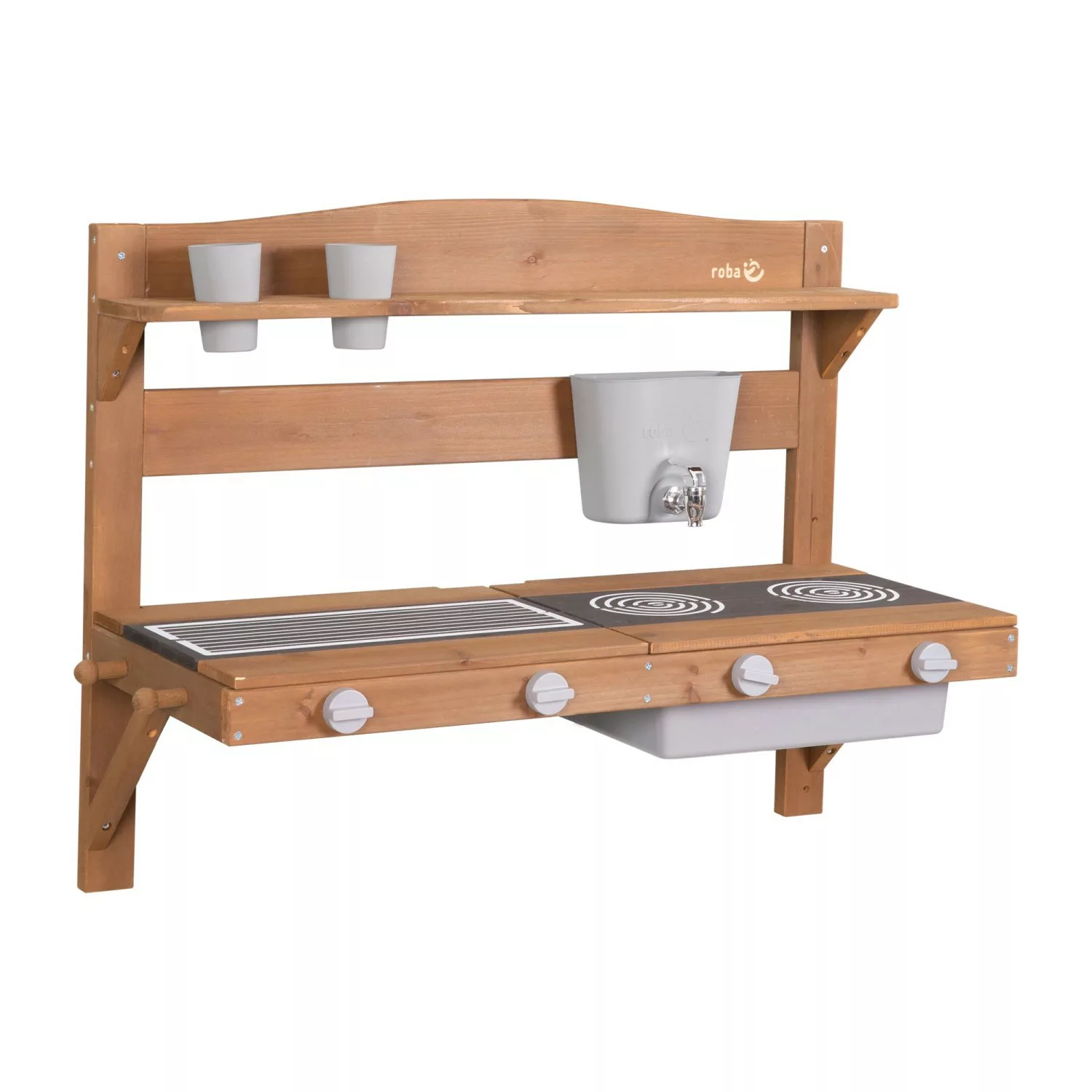 roba® Outdoor-Spielküche Matschküche zum Aufhängen, teakholzfarben günstig online kaufen