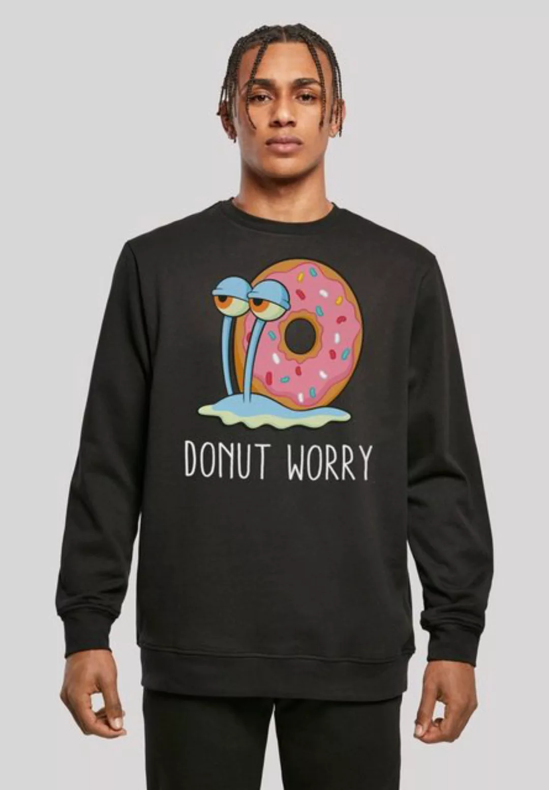 F4NT4STIC Sweatshirt Spongebob Schwammkopf Donut Worry Garry Schnecke Print günstig online kaufen