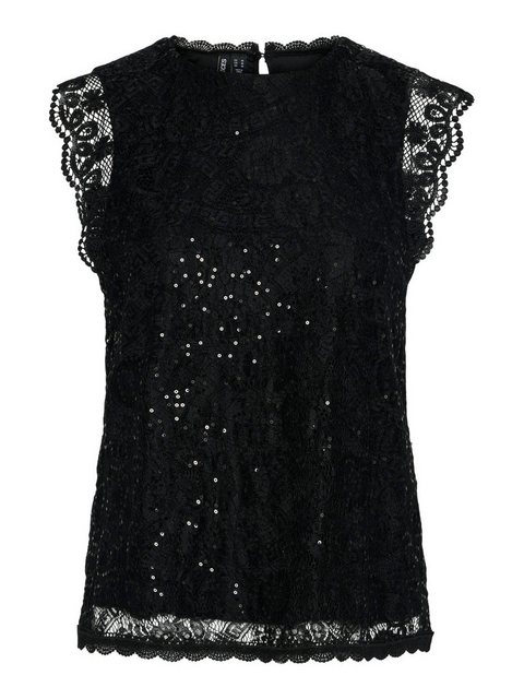 pieces Spitzentop PCOLLINE SL LACE SEQUINS TOP NOOS günstig online kaufen