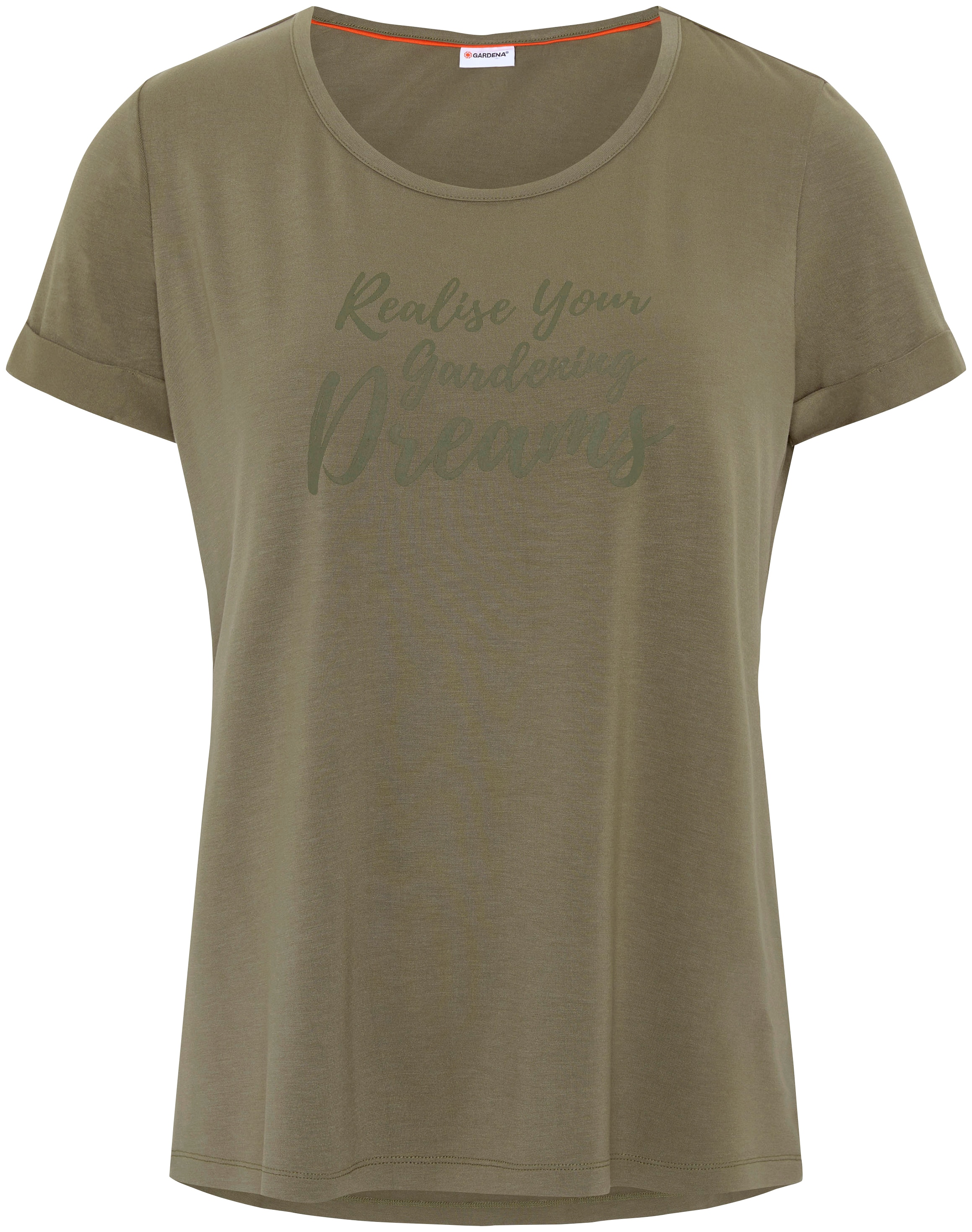 GARDENA T-Shirt "Dusty Olive", mit Schriftzug günstig online kaufen