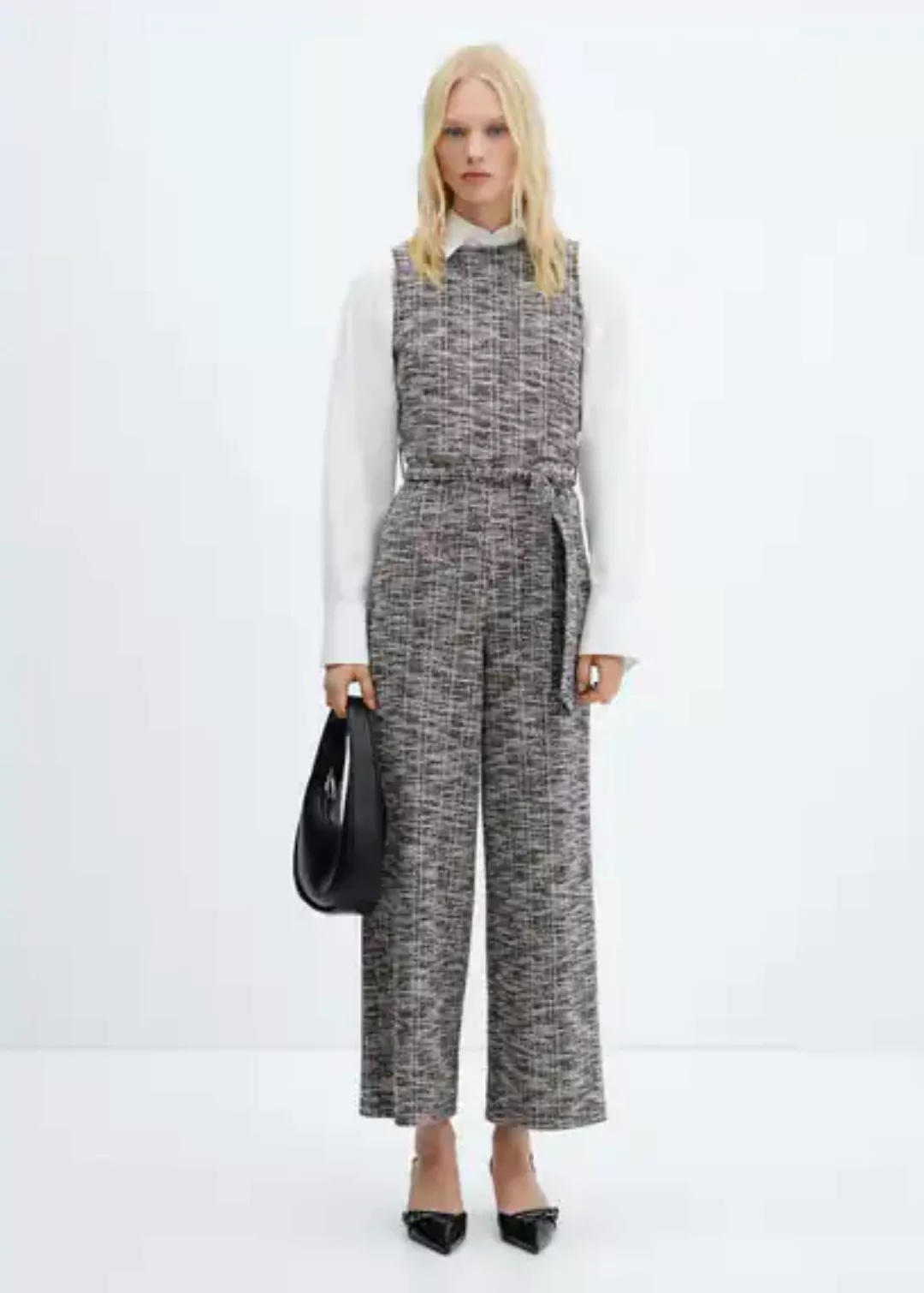 Melierter Tweed-Jumpsuit günstig online kaufen