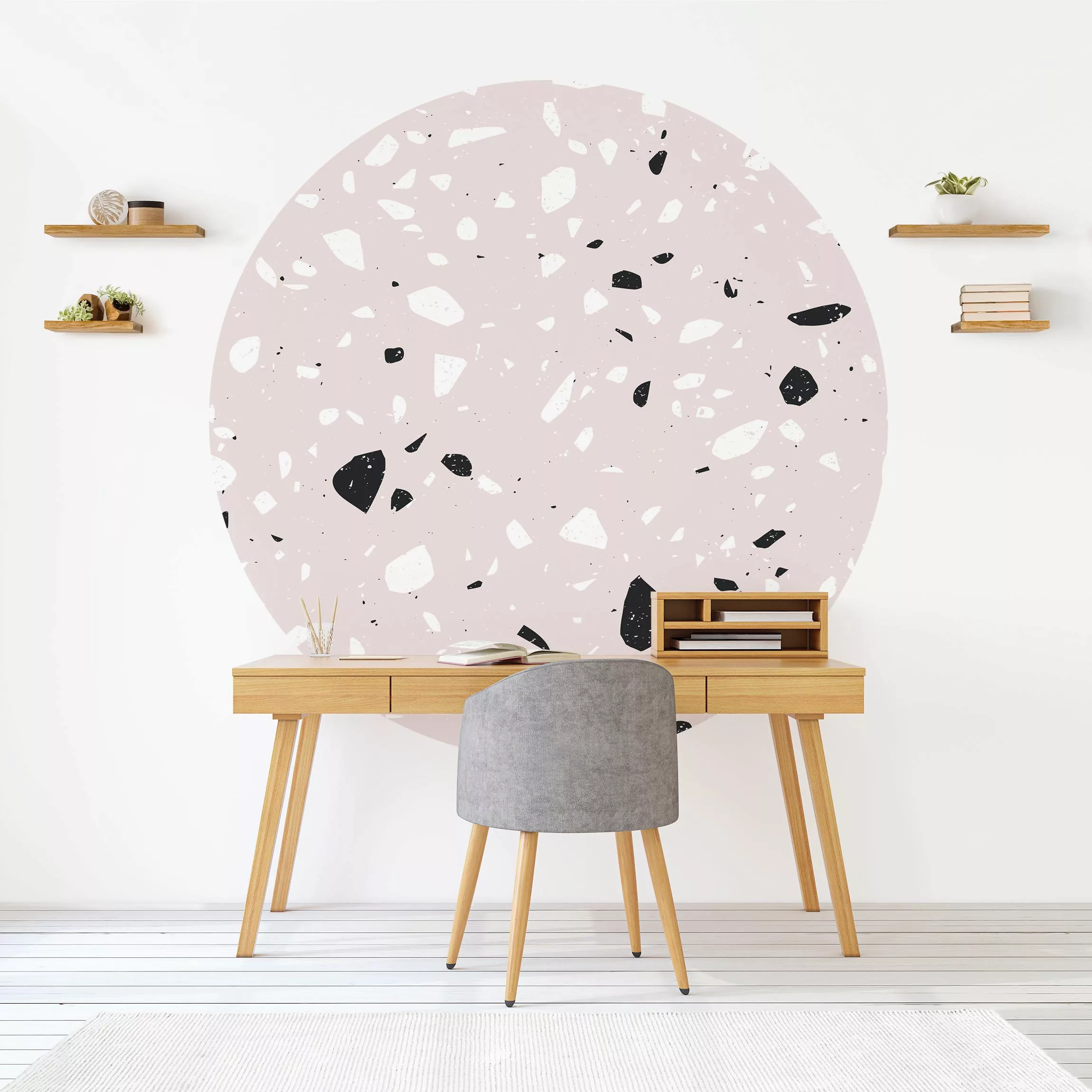 Runde Mustertapete selbstklebend Terrazzo Muster Milano günstig online kaufen