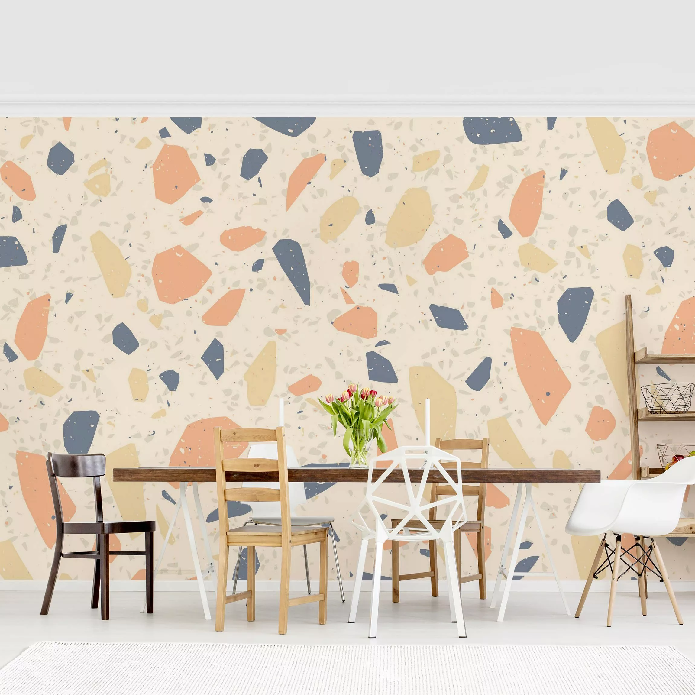 Mustertapete Detailliertes Terrazzo Muster Siena günstig online kaufen