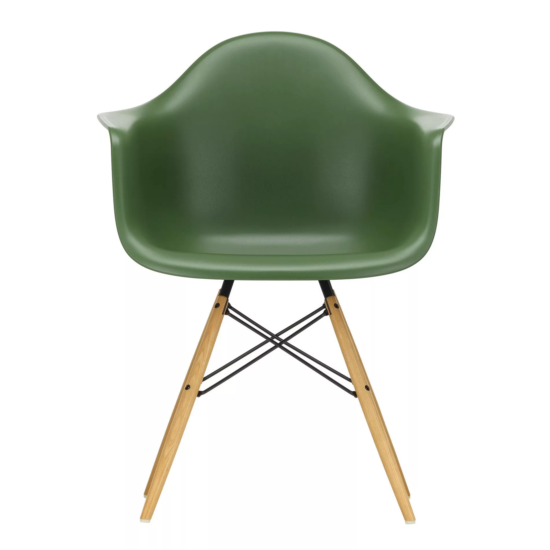 Vitra - Eames Plastic Armchair DAW Gestell Esche - forest/Sitzschale Polypr günstig online kaufen