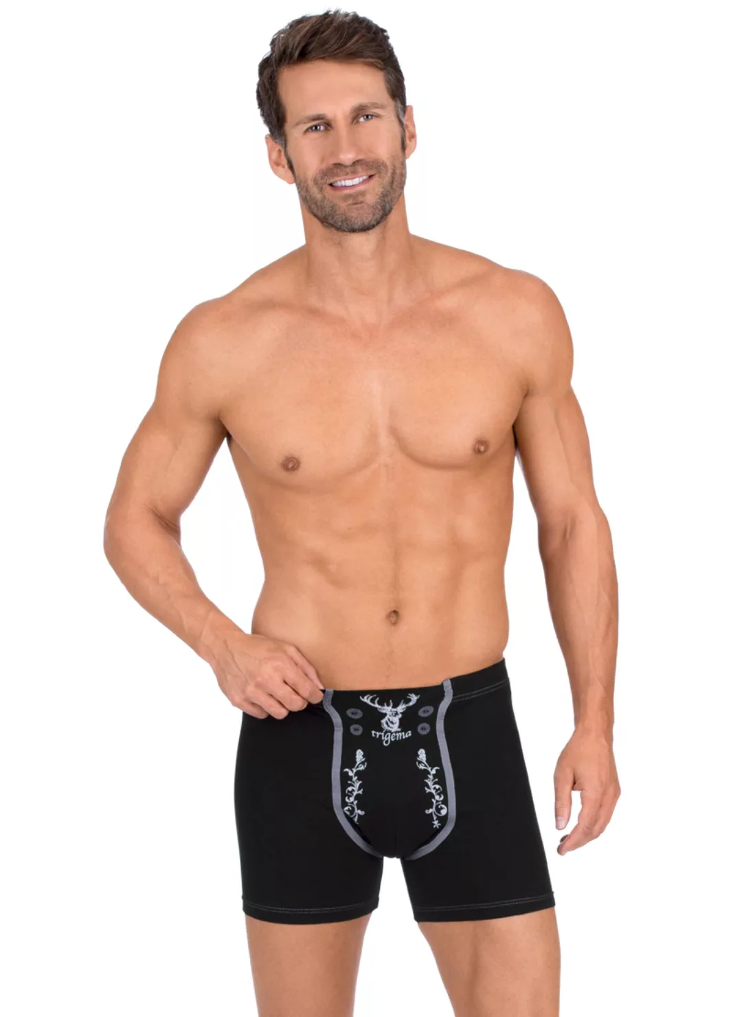 Trigema Boxer "TRIGEMA Pants mit Hirsch", (1 St.) günstig online kaufen