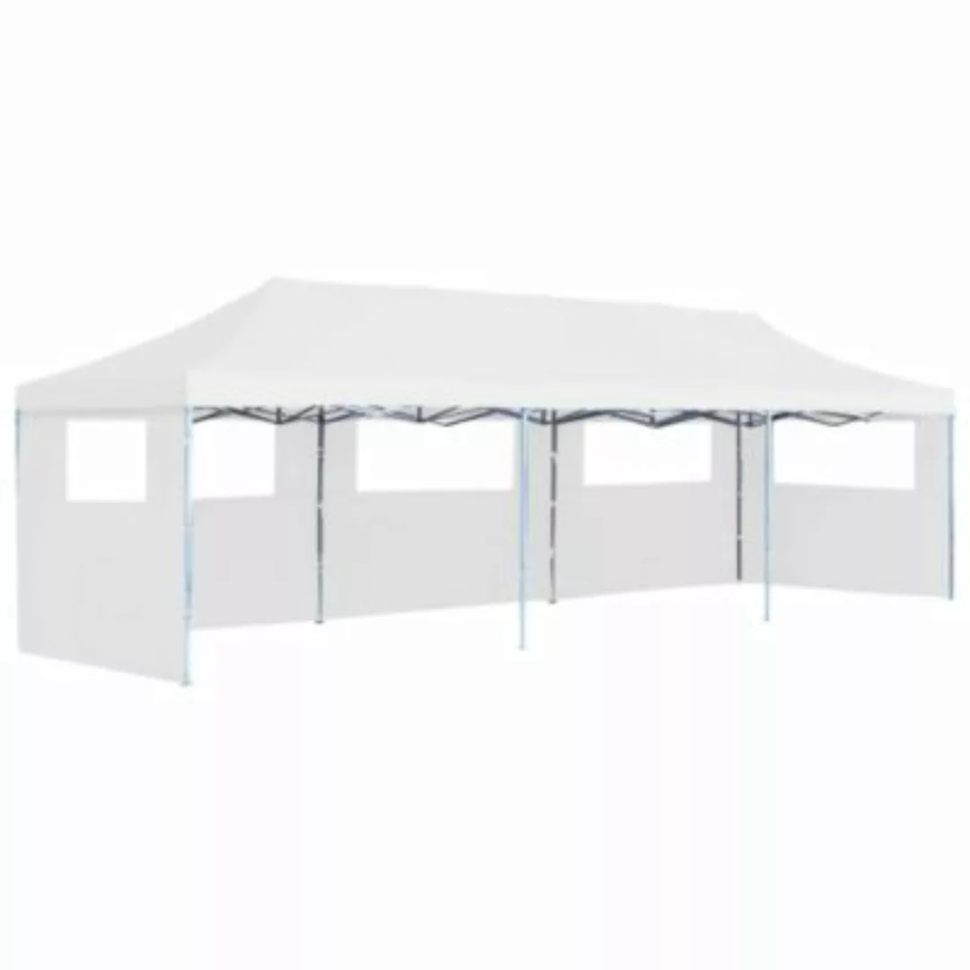 vidaXL Pop-Up Partyzelt Faltbar mit 5 Seitenwänden 3x9 m Weiß Partyzelt wei günstig online kaufen
