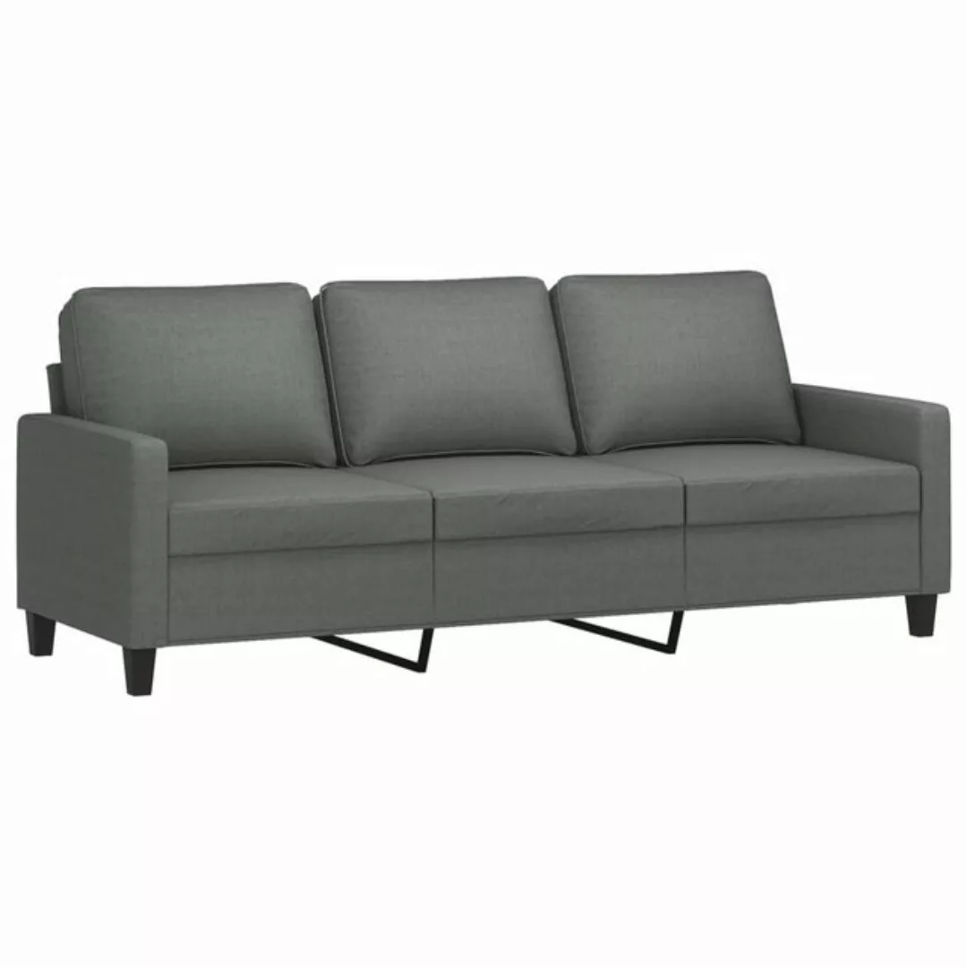 vidaXL Sofa 3-Sitzer-Sofa Hellgrau 180 cm Stoff günstig online kaufen