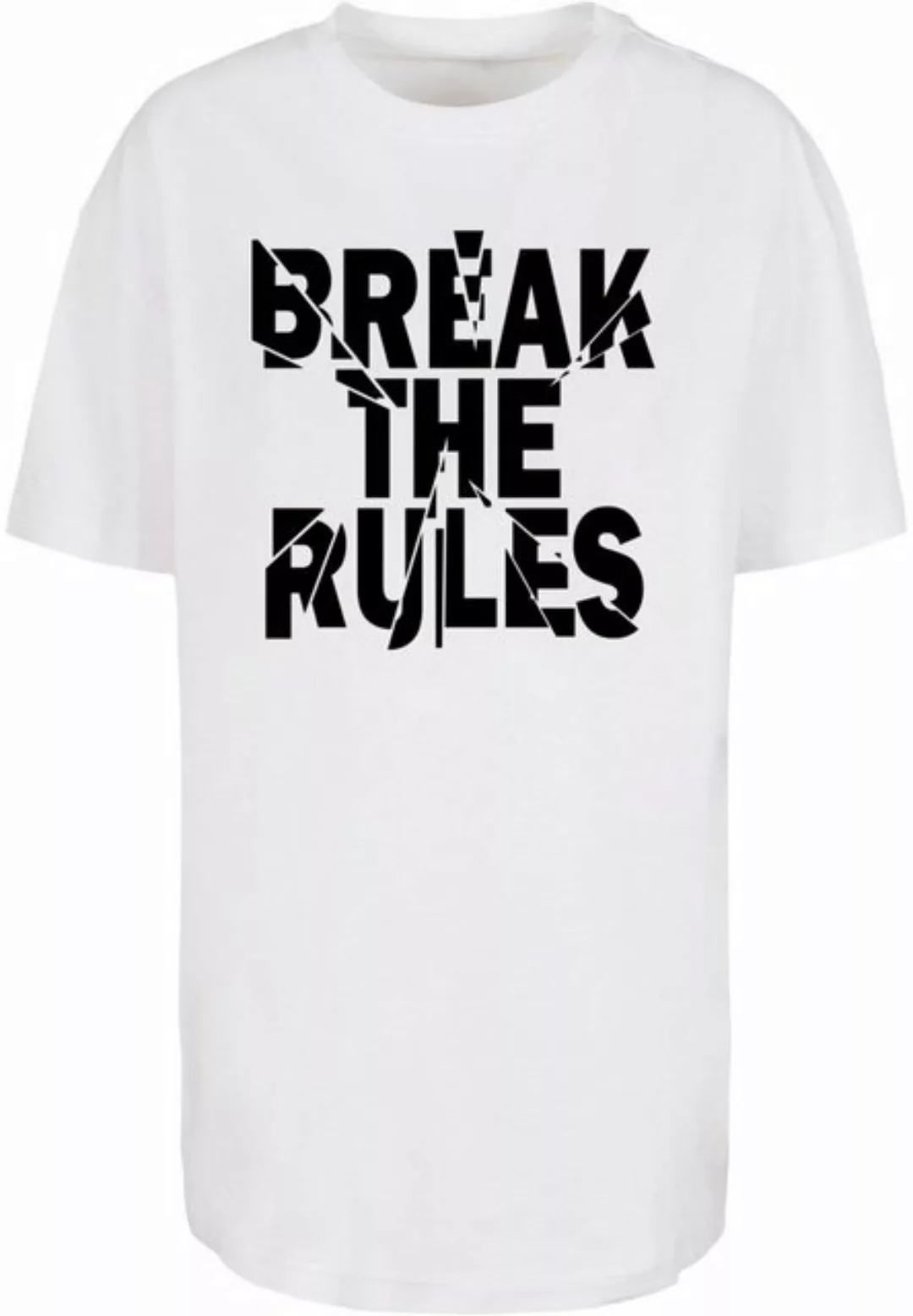 Merchcode T-Shirt Merchcode Damen Ladies Break The Rules 2 Oversized Boyfri günstig online kaufen