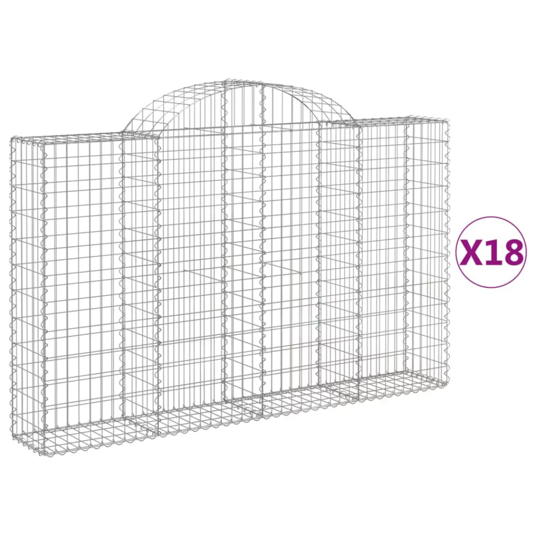 Vidaxl Gabionen Mit Hochbogen 18stk. 200x30x120/140cm Verzinktes Eisen günstig online kaufen