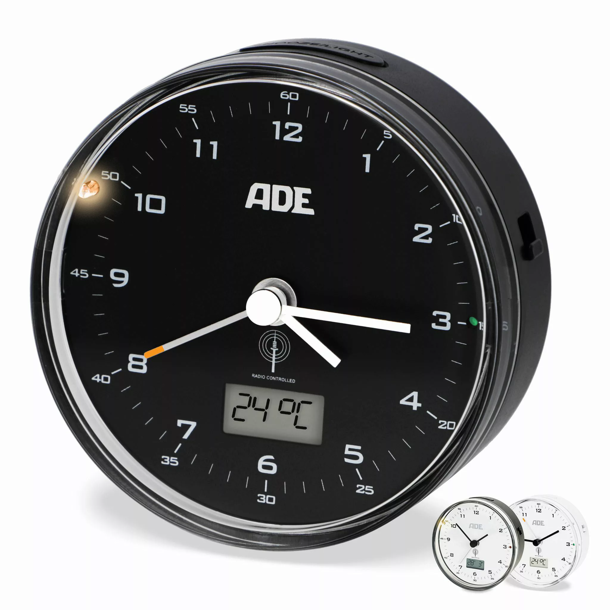 ADE Funkwecker Analoger Wecker mit Temperaturanzeige, günstig online kaufen