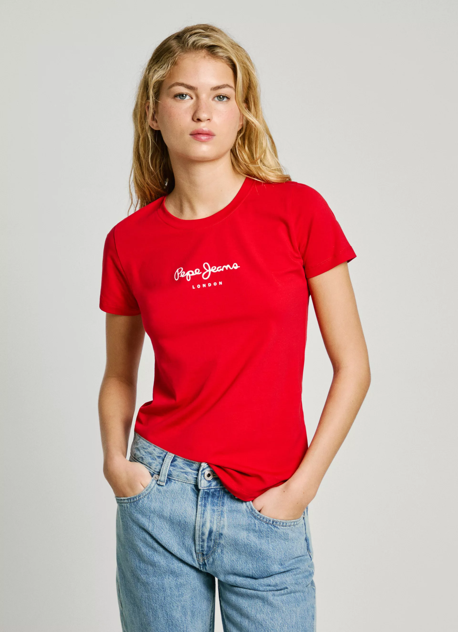 Pepe Jeans T-Shirt NEW VIRGINIA mit Logo-Print günstig online kaufen