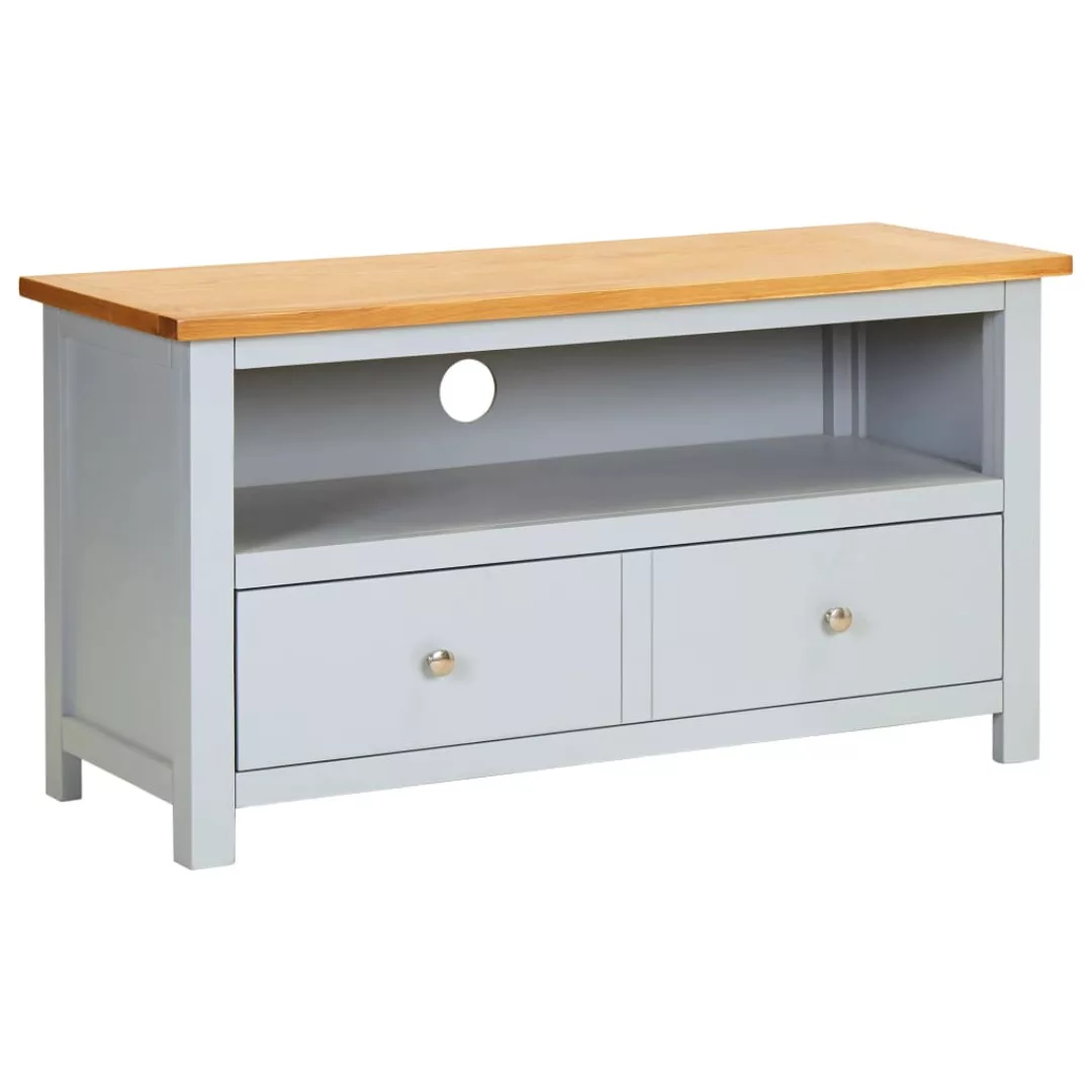 Tv-schrank 90x35x48 Cm Massivholz Eiche günstig online kaufen