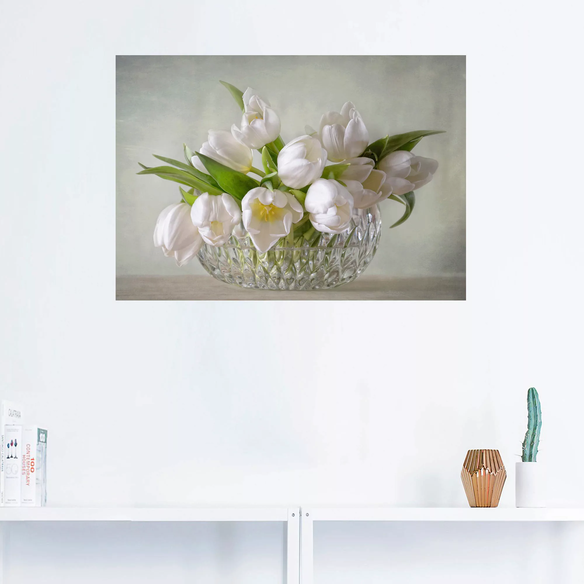 Artland Wandbild "Weiße Tulpen", Blumen, (1 St.), als Leinwandbild, Poster, günstig online kaufen