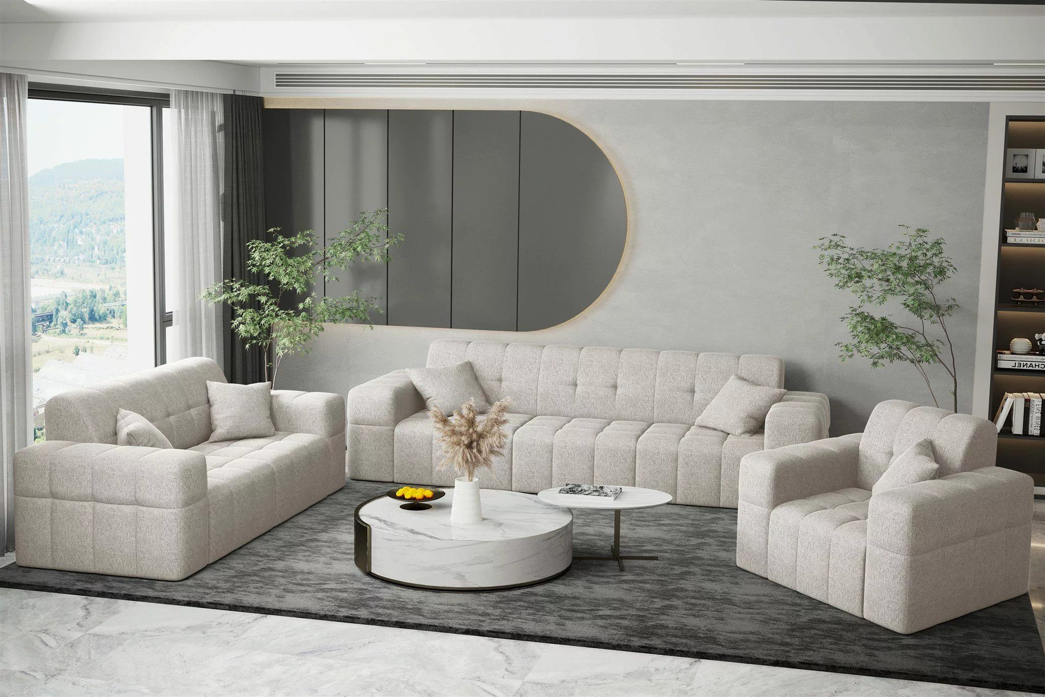 Fun Möbel Polstergarnitur Sofaset Designersofa NANCY günstig online kaufen