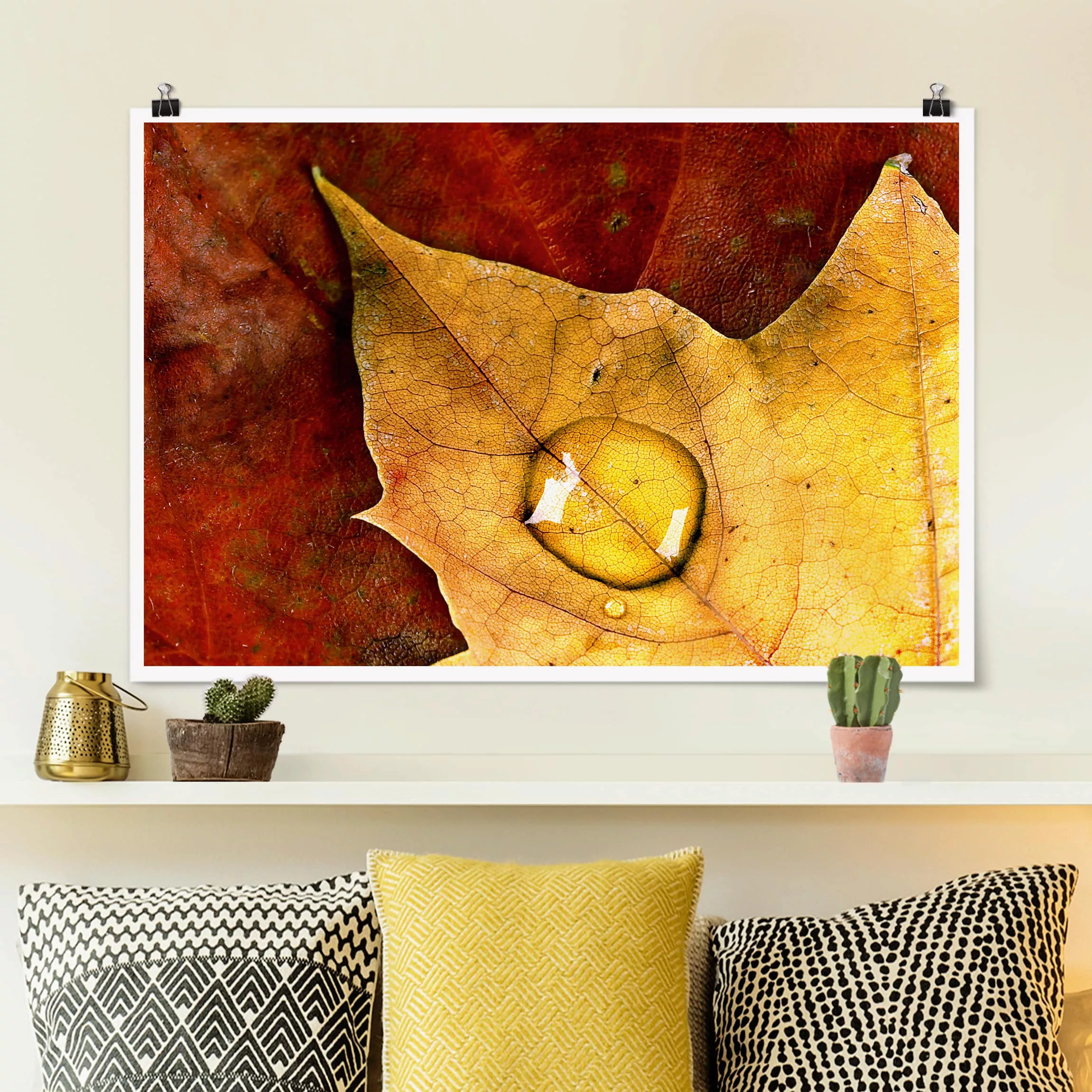 Poster Blumen - Querformat Magical Leaf günstig online kaufen